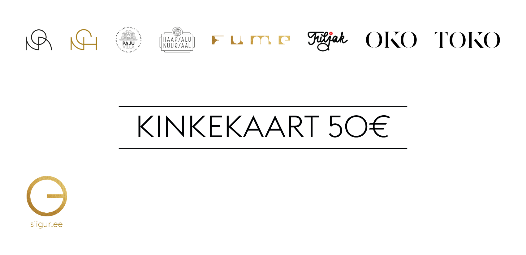 Siigur Restaurant Collection digitaalne kinkekaart 50